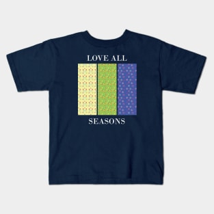 Love all seasons (Black) Kids T-Shirt